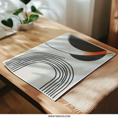 Abstract Photographic Print, Modern Wall Decor, Geometric Art Print, Minimalist Home Art, Orange Black Wall Art, Trendy Art Print - Tawshia