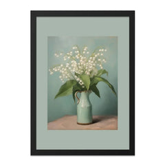 Lily of the Valley Wall Art, Floral Still Life Print, Delicate Flower Painting, Spring Home Decor, Botanical Art, Flower Wall Decor - Tawshia