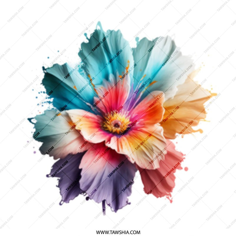Colorful Floral Mug, Artistic Flower Coffee Mug, Gift for Her, Spring Flower Mug, Rainbow Petals Cup, Painterly Bloom Mug, Tea Mug - Tawshia