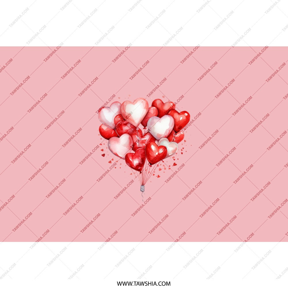 Heart Balloons Tumbler, Love Tumbler, Valentine's Gift, Cute Tumbler, Gift for Her, Heart Balloons, Love Gifts, Heart Tumblers - Tawshia