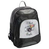 I Shoot People Floral Camera Design Backpack Product