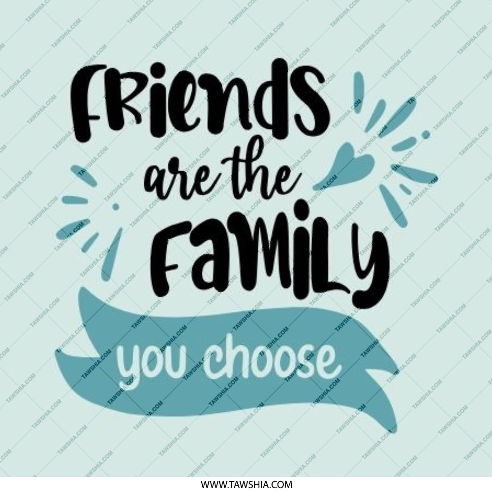Friends are Family Pinback Button, Friendship Badge, Best Friend Gift, Chosen Family Button, Cute Pin Button, Positive Message Button - Tawshia