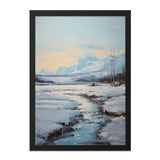 Winter Mountain Wall Art, Snow Landscape Art Print, Winter Scene Painting, Snowy Mountain Artwork, Home Decor Wall Art - Tawshia