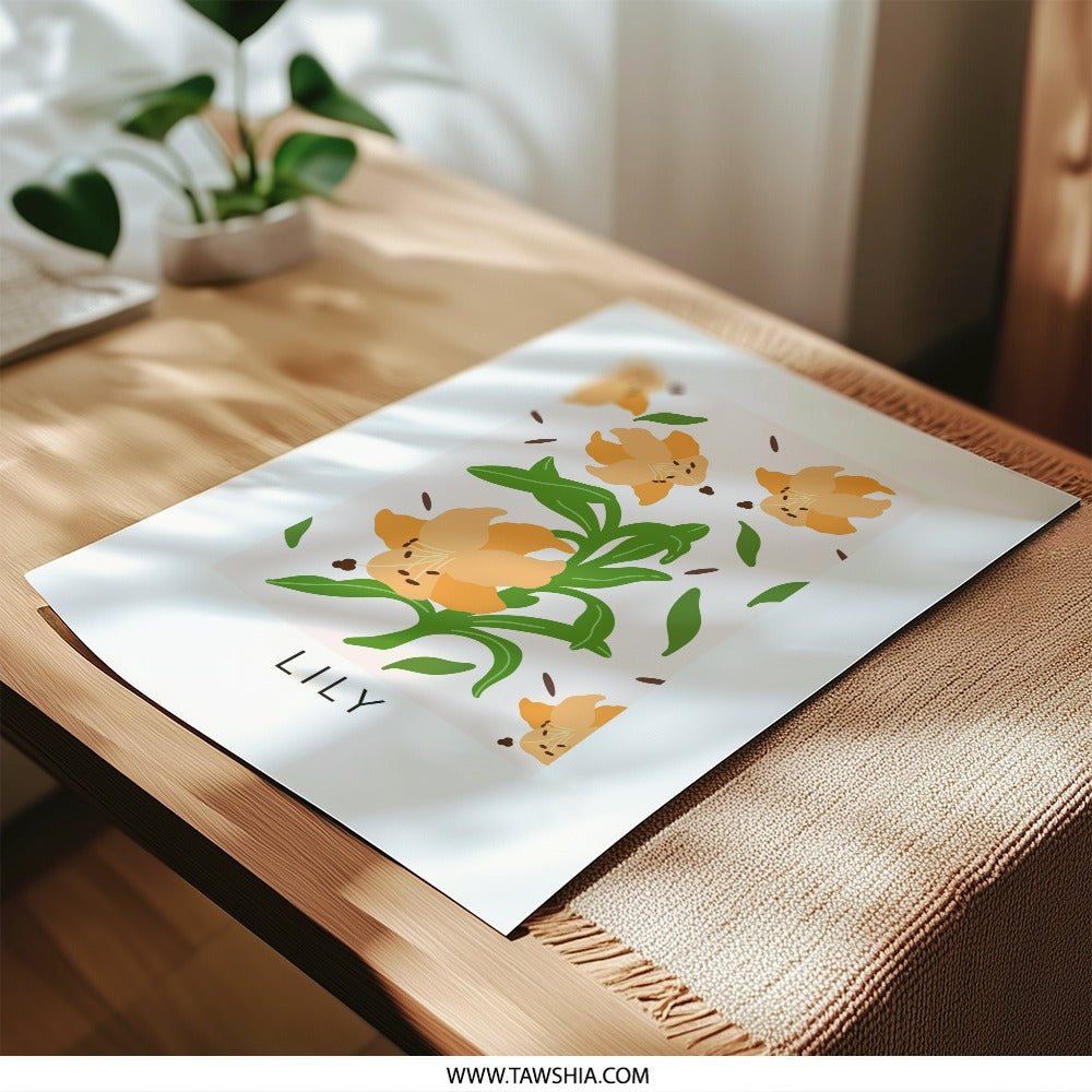 Lily Photographic Print, Floral Wall Art, Botanical Print, Flower Art Print, Home Decor, Modern Art, Trendy Print, Lily Flower Print - Tawshia