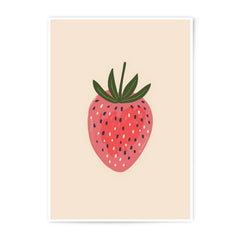 Strawberry Photographic Print, Fruit Wall Art, Kitchen Decor, Minimalist Art Print, Modern Home Decor, Whimsical Art, Berry Art - Tawshia