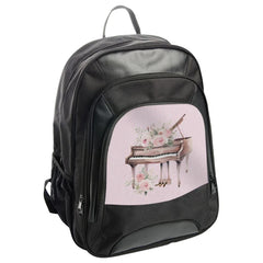Floral Piano Backpack, Music Lover Backpack, Musician Gift Idea, Piano Teacher Gift, Unique Backpack, Stylish Backpack, Pink Rose Backpack - Tawshia