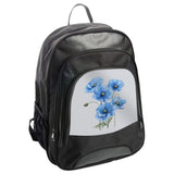 Stylish Black Backpack with Blue Floral Print product type