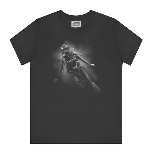 Scuba Diver Image on Black Background T-Shirt product