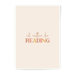 Reading Photographic Print, Book Lover Gift, Bookworm Decor, Literary Art Print, I'd Rather Be Reading Wall Art, Minimalist Home Decor - Tawshia