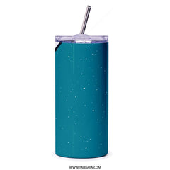 Smiley Face Tumbler, Retro Flower Tumbler, Positive Vibes, Cute Tumbler, Trendy Tumbler, Gift for Her, Stainless Steel Tumbler, Blue Tumbler - Tawshia