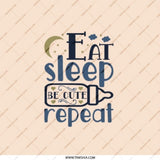 Eat Sleep Be Cute Repeat Pocket Mirror, Funny Quote Pocket Mirrors, Cosmetic Mirror for Women, Purse Mirror, Travel Mirror - Tawshia