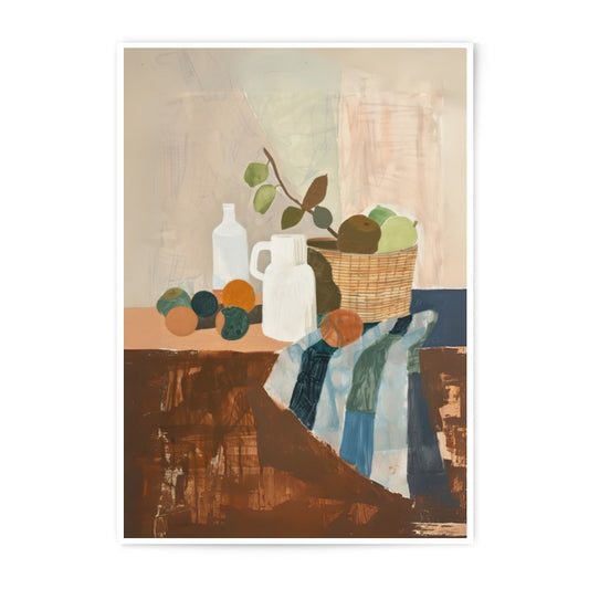 Still Life Photographic Print, Fruit Basket Art, Kitchen Decor, Modern Art Print, Home Decor, Tabletop Still Life - Tawshia