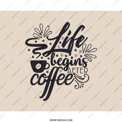 Life Begins After Coffee Mouse Pad, Coffee Lover Gift, Funny Office Decor, Desk Accessory, Coffee Quote Mousepad, Work From Home Mouse Pad - Tawshia
