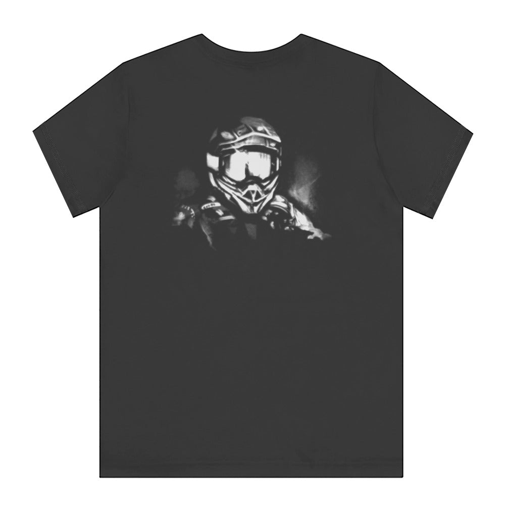 Dark Minimalist Motorcycle Rider T-Shirt product