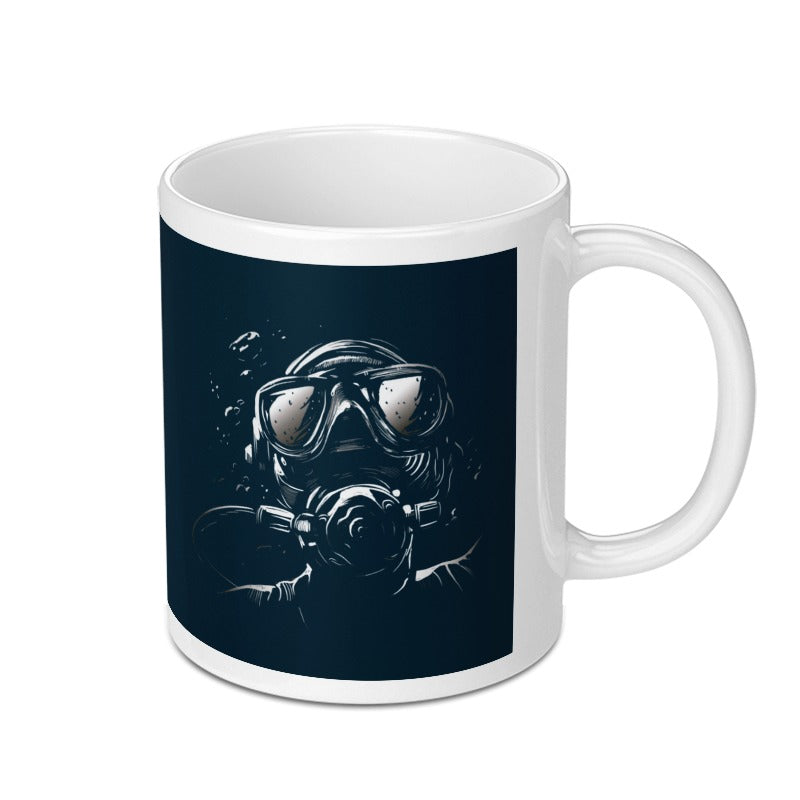 Artistic Diver Illustration Coffee Mug Product
