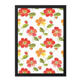 Floral Wall Art Print, Botanical Wall Decor, Red and Yellow Flowers, Floral Home Decor, Flower Pattern, Wall Decor Art Print, Wall Art - Tawshia