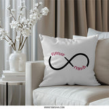 Forever Friends Infinity Symbol Throw Pillow, Best Friend Gift, Friendship Decor, Forever Friends Pillow, Home Decor Pillow - Tawshia