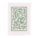 Abstract Photographic Print, Sage Green Wall Art, Modern Home Decor, Minimalist Art Print, Organic Shape Print, Aesthetic Room Decor - Tawshia