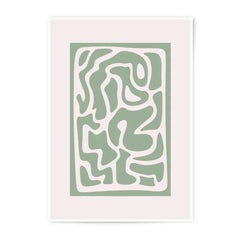 Abstract Photographic Print, Sage Green Wall Art, Modern Home Decor, Minimalist Art Print, Organic Shape Print, Aesthetic Room Decor - Tawshia