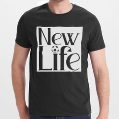 New Life Black Graphic Print Casual Wear T-shirt Product