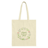 Floral Arabic Calligraphy Tote Bag, Mother's Day Gift, Unique Design, Everyday Bag, Shopping Bag, Gift for Mom, Canvas Bag - Tawshia