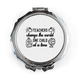 Teachers Change the World Pocket Mirror, Teacher Appreciation Gift, Inspiring Teacher Present, End of Year Teacher Gift, Mentor Gift - Tawshia