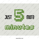 Funny Gaming Mouse Pad, Just 5 More Minutes Gamer Gift, Novelty Computer Accessory, Gift For Him Her, Video Game Lover, Pixel Art Design - Tawshia