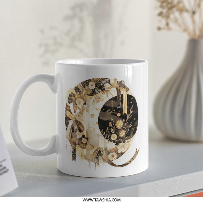 Floral Leopard Back Mug, Animal Print Mug, Stylish Coffee Mug, Cute Leopard Mug, Gift Mug, Decorative Mug, Leopard Lover Gift - Tawshia