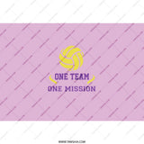 Volleyball Tumbler, One Team One Mission Tumbler, Volleyball Gift, Sports Team Tumbler, Personalized Tumbler, Travel Mug, Volleyball Design - Tawshia