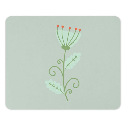 Floral Mouse Pad, Cute Flower Design, Pastel Green Mousepad, Botanical Illustration, Desk Accessory, Office Decor, Computer Gift - Tawshia