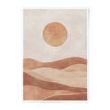 Minimalist Desert Sun Photographic Print, Boho Landscape Wall Art, Abstract Mountain Scenery, Modern Home Decor, Earth Tones - Tawshia