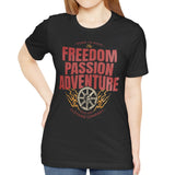 Freedom Passion Adventure T-Shirt Clothing Company product type