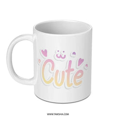 Cute Mug, Kawaii Style Mug, Adorable Mug, Gift For Her, Coffee Mug, Tea Mug, Unique Mug, Cute Cat Design Mug, Kawaii Gift Mug - Tawshia
