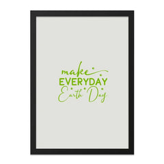 Everyday Earth Day Wall Art, Green Typography Print, Inspirational Decor, Eco Friendly Art, Environmental Awareness Poster - Tawshia