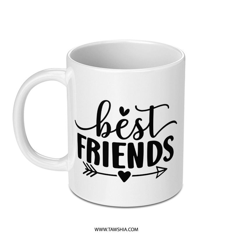 Best Friends Mug, Friendship Gift, Gift for Friend, Bestie Mug, Soul Sister Gift, Long Distance Friendship, Friends Forever Coffee Mug - Tawshia