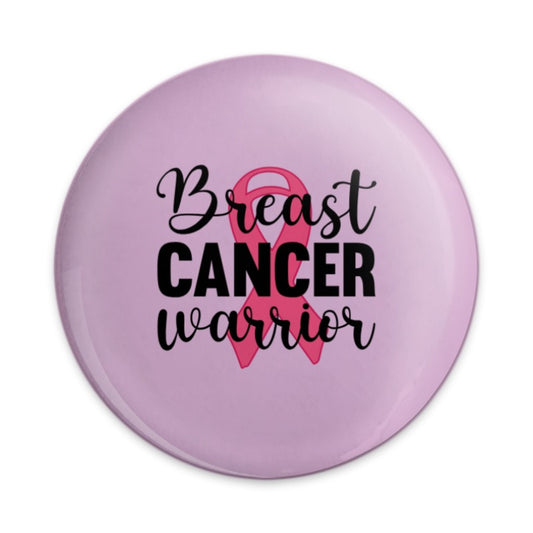 Breast Cancer Warrior Pinback, Pink Ribbon Pin, Awareness Pin, Strong Woman Gift, Survivor Gift, Breast Cancer Support, Advocate Pin - Tawshia