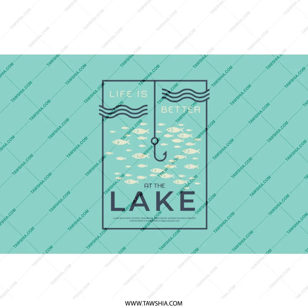 Life Is Better at The Lake Fish Hook product type