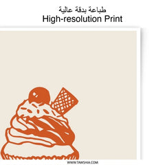 Cupcake Photographic Print, Foodie Art, Dessert Decor, Kitchen Art, Count Memories, Inspirational Quote, Unique Gift, Home Decor, Wall Art - Tawshia