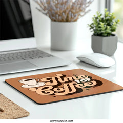 Time for Coffee Mouse Pad, Retro Aesthetic, Coffee Lover Gift, Desk Decor, Office Accessory, Computer Mousepad - Tawshia