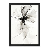 Abstract Floral Wall Art, Monochrome Flower Print, Modern Home Decor, Botanical Wall Hanging, Minimalist Art Print, Elegant Flower Artwork - Tawshia
