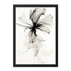 Abstract Floral Wall Art, Monochrome Flower Print, Modern Home Decor, Botanical Wall Hanging, Minimalist Art Print, Elegant Flower Artwork - Tawshia