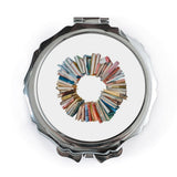 Book Wreath Pocket Mirror, Unique Gifts, Pocket Mirror for Book Lovers, Teacher Gift, Bookish Gifts, Gift for Readers, Reading Gifts - Tawshia