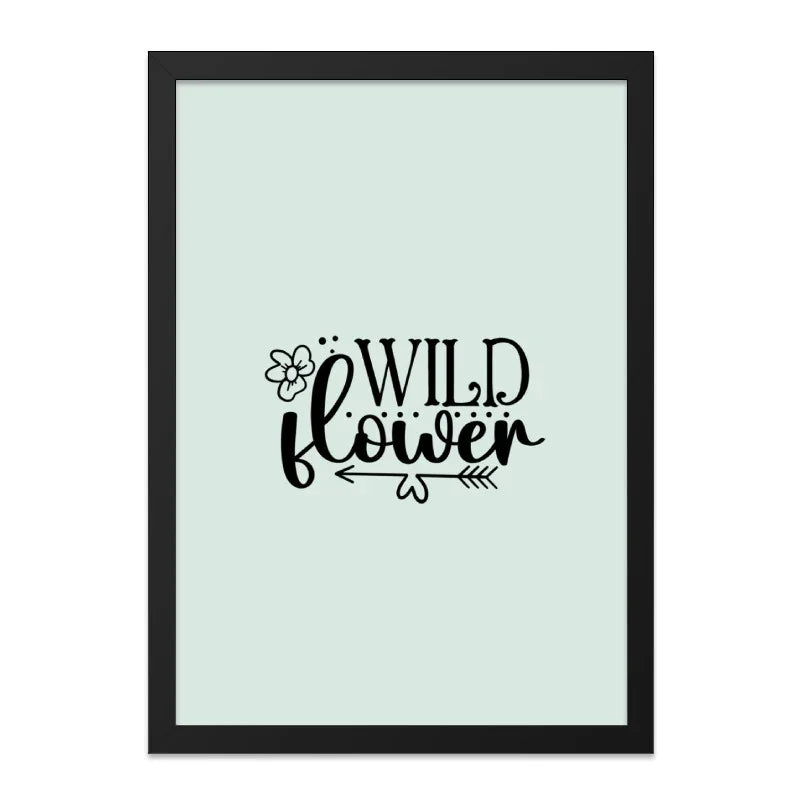 Wildflower Wall Art, Floral Wall Decor, Inspirational Quote Art, Botanical Print, Nature Art, Minimalist Design, Trendy Home Decor - Tawshia