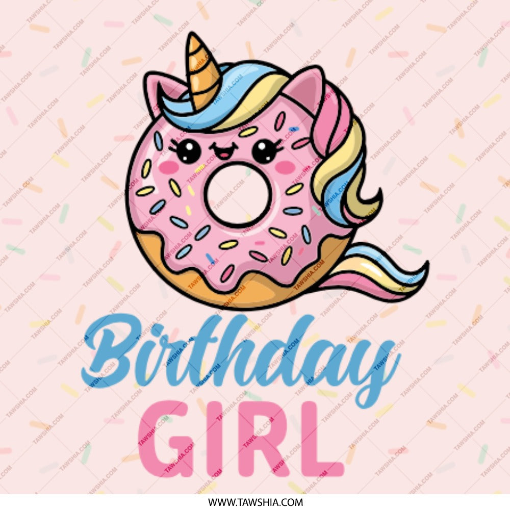 Birthday Girl Pinback, Unicorn Donut Pinback, Cute Birthday Gift, Girls Birthday Party Favors, Birthday Pin, Party Decoration - Tawshia