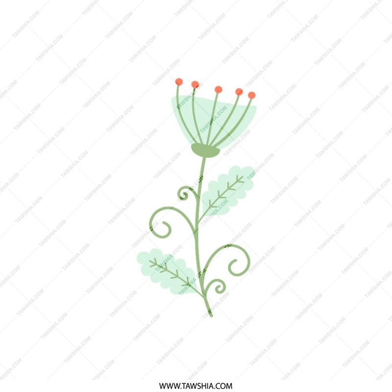Floral Pillow, Flower Throw Pillow, Green Flower Design Cushion, Botanical Decor, Home Accent Pillow, Decorative Pillows, Couch Pillow - Tawshia