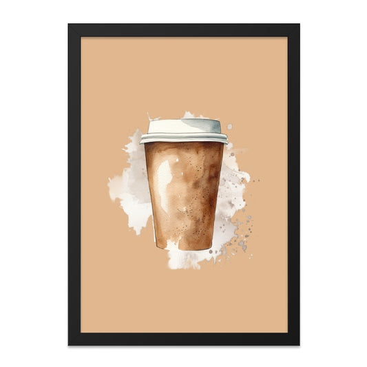 Coffee Cup Wall Art, Watercolor Painting Print, Coffee Lover Gift, Kitchen Decor, Home Decor, Coffee Art Print, Drink Wall Decor - Tawshia