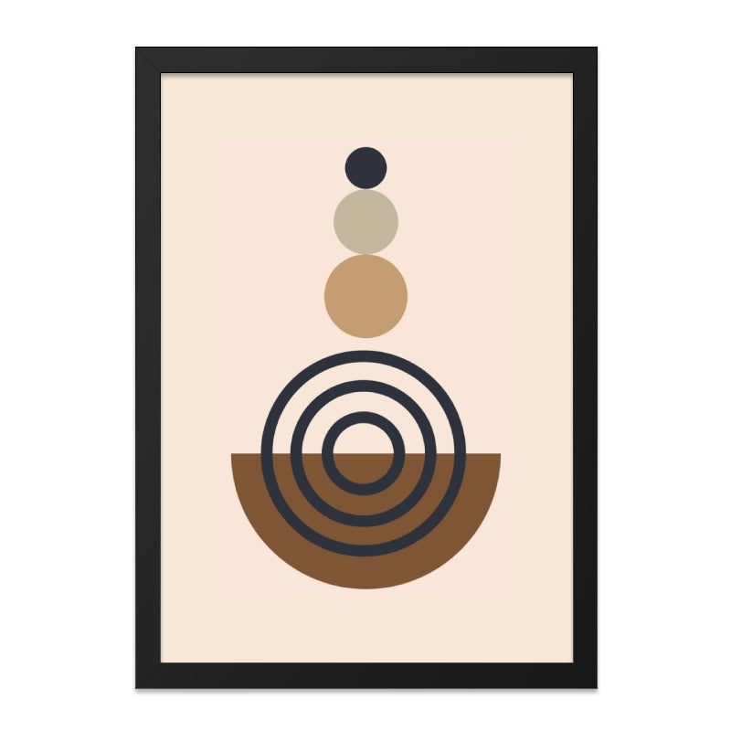 Minimalist Geometric Wall Art, Modern Abstract Print, Circle Art, Neutral Tone Poster, Contemporary Home Decor, Stylish Artwork - Tawshia