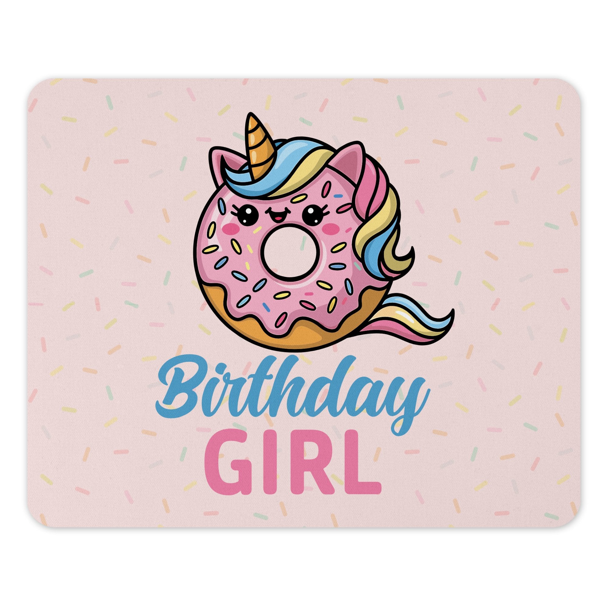 Birthday Girl Donut Unicorn Mouse Pad product