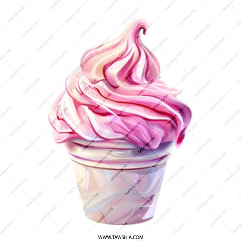 Pink Ice Cream Mug, Dessert Lover Gift, Foodie Present, Cute Coffee Mug, Unique Mug, Gift For Her, Gift For Him, Novelty Mug - Tawshia