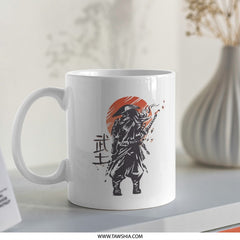 Samurai Art Warrior on White Mug product